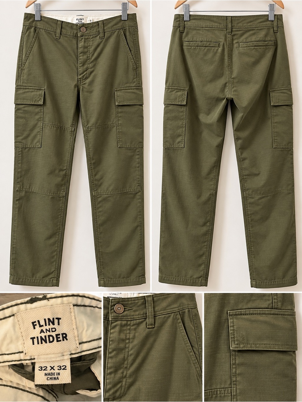 Flint and Tinder Men's Olive Cargo Pants
